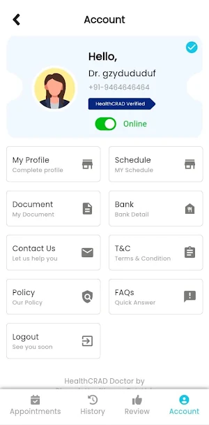 HealthCRAD:Doctor Screenshot 1