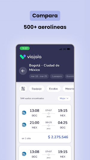 Viajala - Buscador de vuelos Screenshot 1