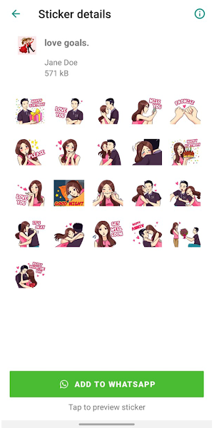 Couple love stickers Screenshot 2