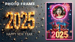 New year photo frame app 2025 Screenshot 1