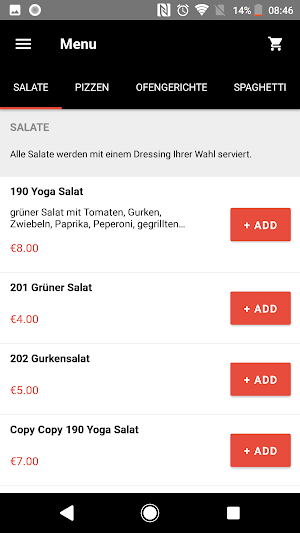 Avanti Pizza Service Screenshot 1