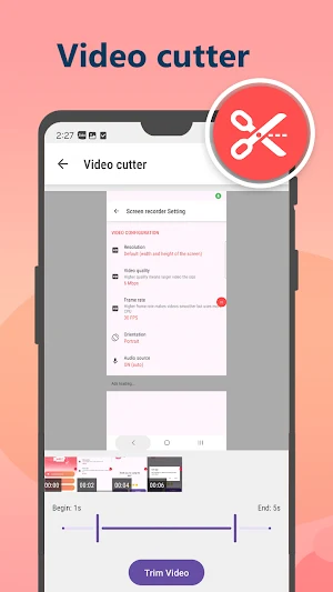 Screen recorder: shot and cut Screenshot 1