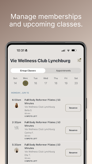 Vie Wellness Club LYH Screenshot 2