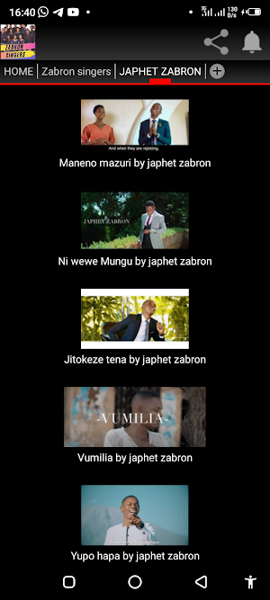 Zabron singers songs Screenshot 2