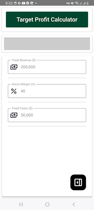 Target Profit Calculator Screenshot 0