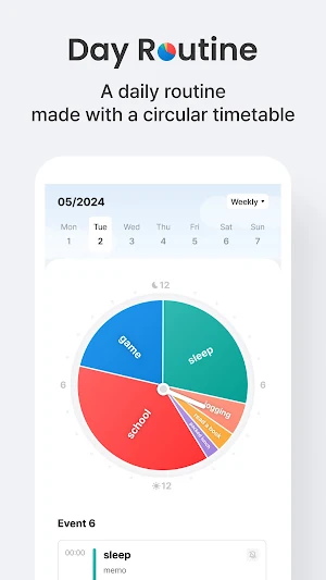 DayRoutine - Pie Timetable Screenshot 0