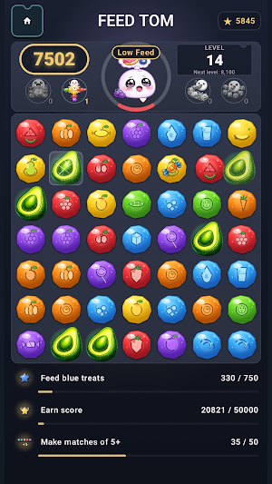 Tom Feed Much: Match 3 Screenshot 0
