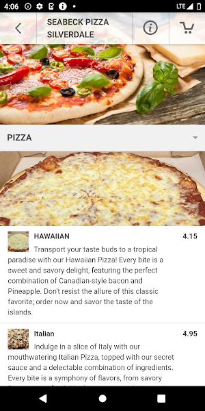 Seabeck Pizza Screenshot 2