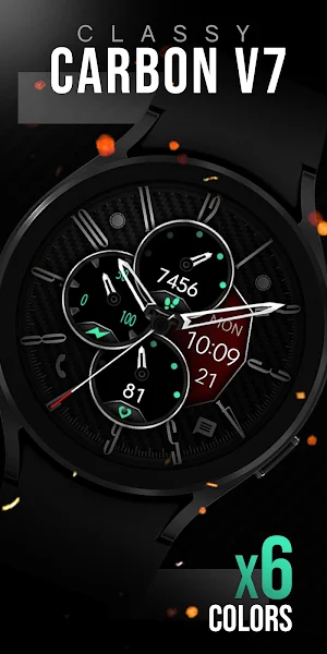 Carbon v7 - Analog Watch Face Screenshot 0