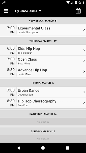 Fly Dance Studio Screenshot 2