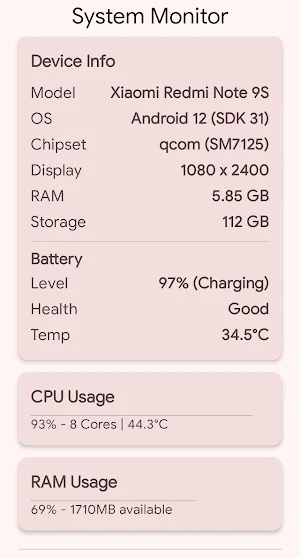 System Monitor (SysMo) Screenshot 2
