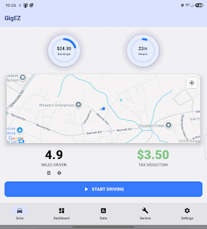 GigEZ: Gig Mileage & Tax Log Screenshot 0