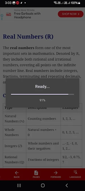 Real Number Quiz & tutorial Screenshot 3