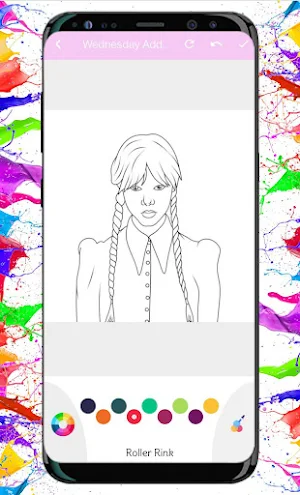 Wednesday Addams Coloring Book Screenshot 1