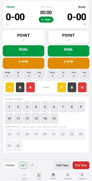 GAA ScoreBoard Screenshot 1