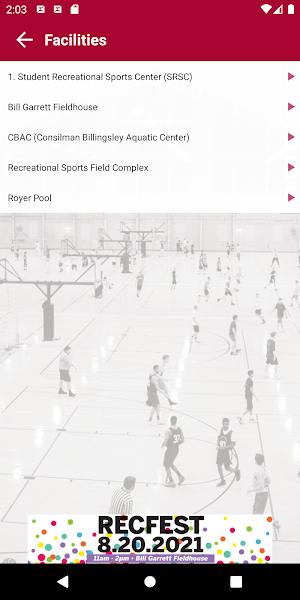 IU Recreational Sports Screenshot 2