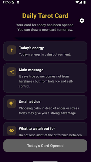 Daily Tarot Card Screenshot 2