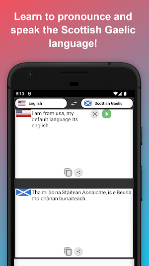English to Scottish Gaelic Tra Screenshot 1