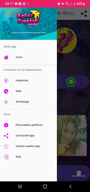 Sabor Tropical Radio On Line Screenshot 1