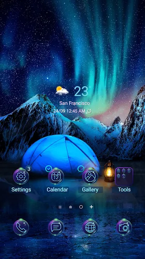 Milky Way Camping - Wallpaper Screenshot 0