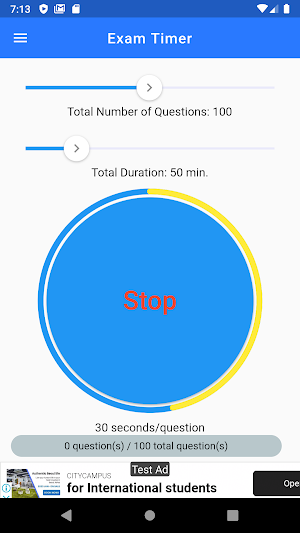 Exam Timer : Effortless, Easy Screenshot 1
