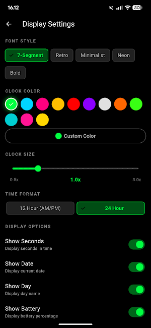 Led Digital Clock Screen Lock Screenshot 1