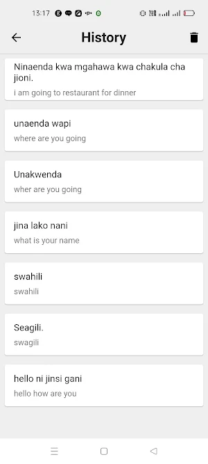 Swahili To English Translator Screenshot 2