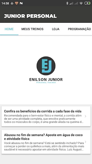 Enilson Junior Personal Trainer Screenshot 1