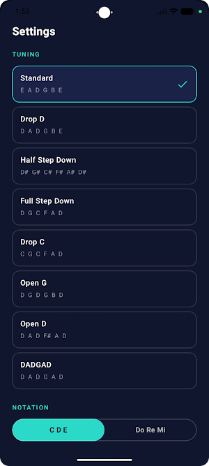 Guitar Tuner Screenshot 2