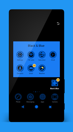 Black & Blue | Xperia™ Theme Screenshot 3