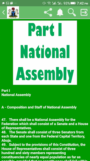 Nigerian Constitution (1999) Screenshot 3