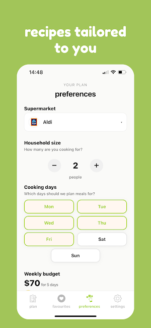 mise - meal planner Screenshot 2