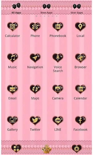 Cute Theme Ribbons and Stripes Screenshot 2