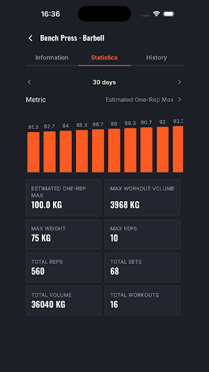 Workout & Gym Log Screenshot 3