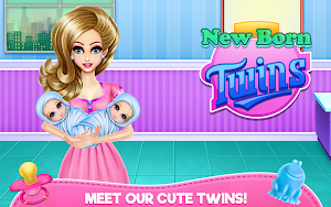 New Born Twins Caring Screenshot 0