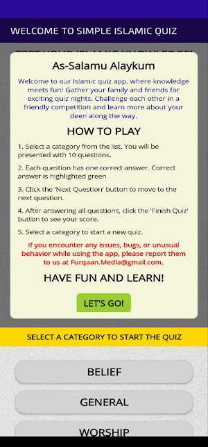 Quizlam: Islamic Quiz Screenshot 0