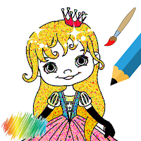Princess Coloring Book Glitter