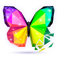 Poly Art Magic Diamond Coloring Book