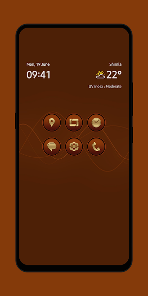 Citrine Brown - Gold Icons Screenshot 0