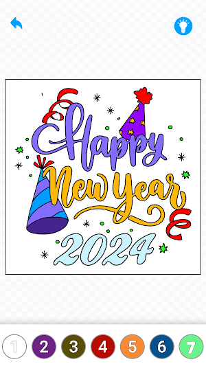Happy New Year 2024 Color Book Screenshot 3