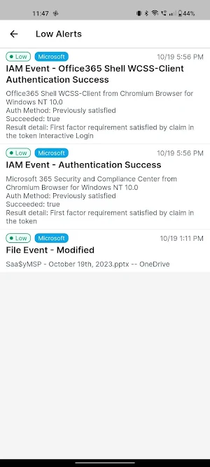 SaaS Alerts Screenshot 2