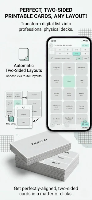 Print Flashcards: Double Sided Screenshot 1