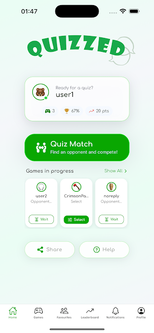 Quizzed: Play, Compete, Learn Screenshot 0