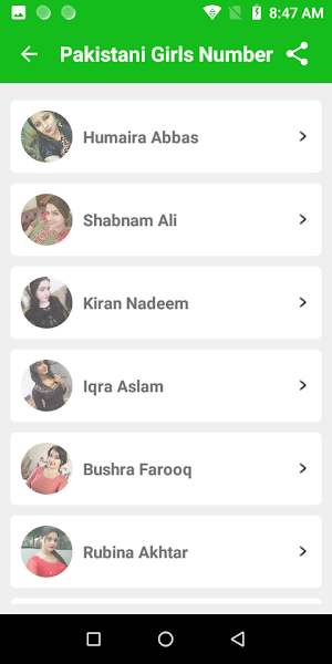 Pakistan Girls Number for Call Screenshot 1