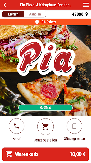 Pia Pizza- & Kebaphaus Screenshot 0