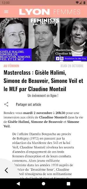 Lyon Femmes Screenshot 2