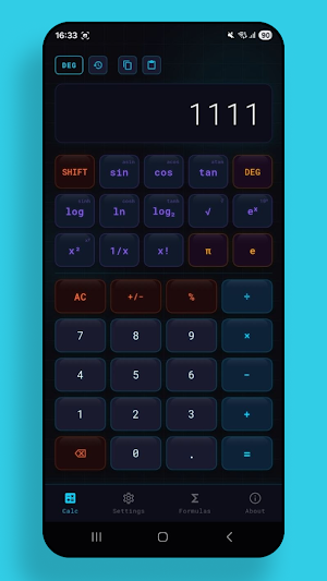 Black Calculator Screenshot 1