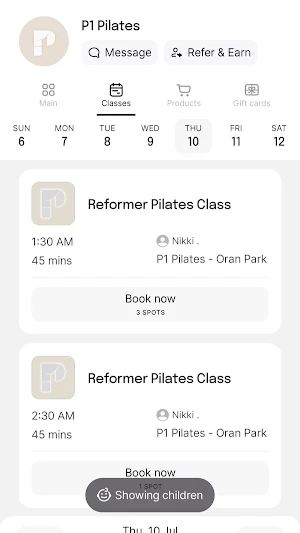 P1 Pilates Screenshot 2