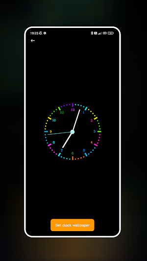 Neon Clock Wallpaper Screenshot 2