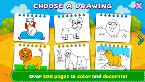 Coloring & Learn Animals - Kids Games Screenshot 1